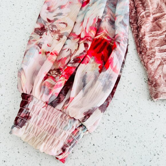 Anthropologie Velvet & Silky Puff Sleeve Blouse by Meadow Rue - Picture 5 of 9